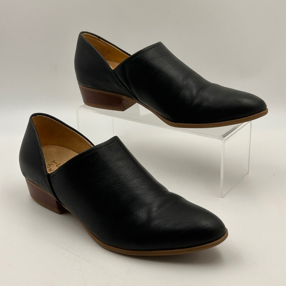 Naturalizer‎ Cari Loafers Womens 7M Black Leather Cutout D'Orsay Flats booties